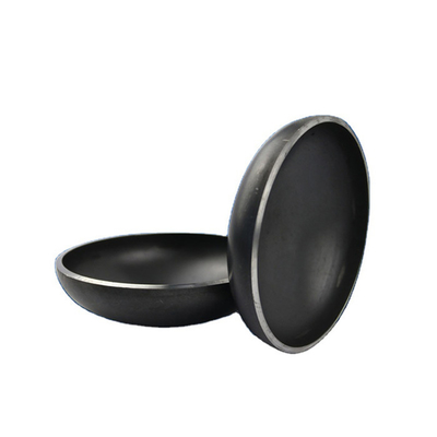 Cabeza servida elíptica negra soldable del sello del casquillo SS400 DIN2605 de la tubería de acero DN15
