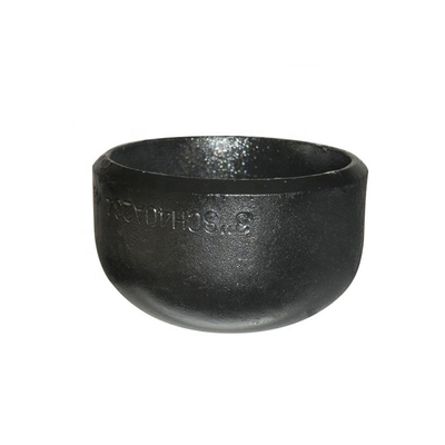 Cabeza servida elíptica negra soldable del sello del casquillo SS400 DIN2605 de la tubería de acero DN15