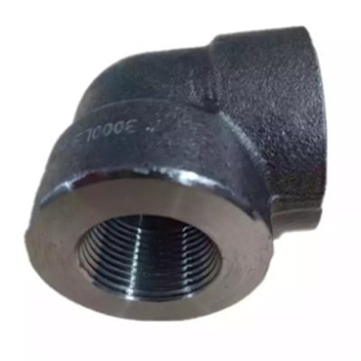 Asme B16.11 Astm A105 forjó a la hembra de acero del codo 3000lb de carbono roscada