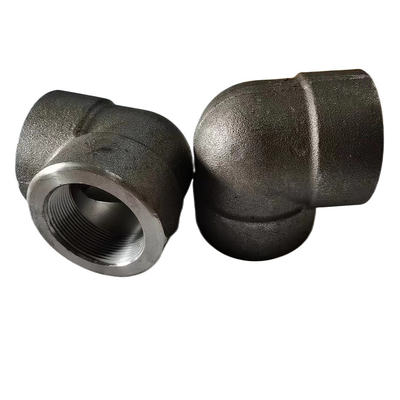 Asme B16.11 Astm A105 forjó a la hembra de acero del codo 3000lb de carbono roscada
